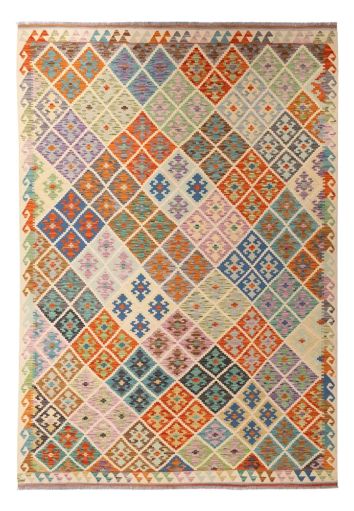 Kelimteppe - Splash - 303 x 210 cm - flerfarget