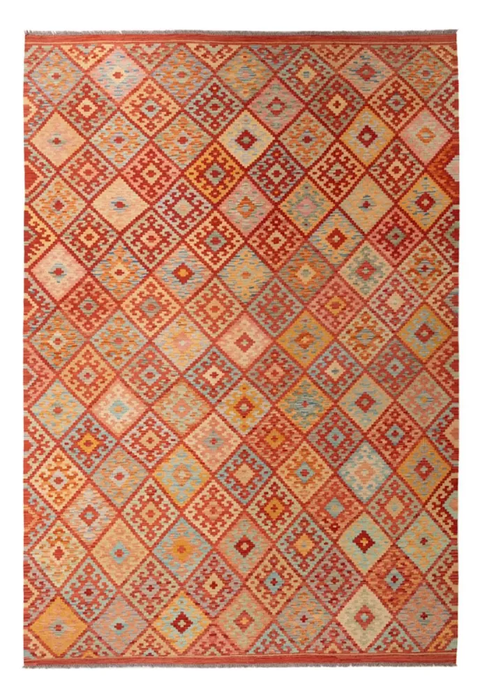 Kelimteppe - Splash - 305 x 207 cm - flerfarget