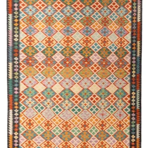 Kelimteppe - Splash - 306 x 201 cm - flerfarget