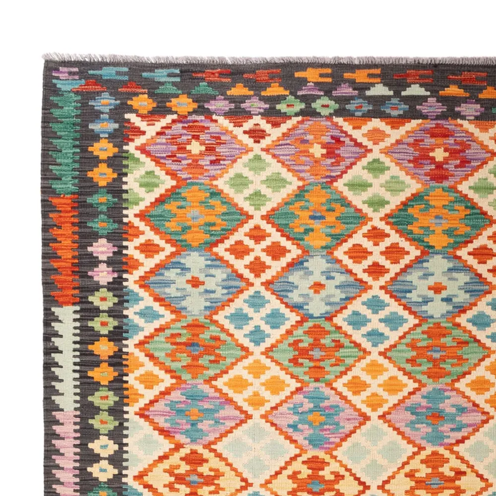 Kelimteppe - Splash - 306 x 201 cm - flerfarget