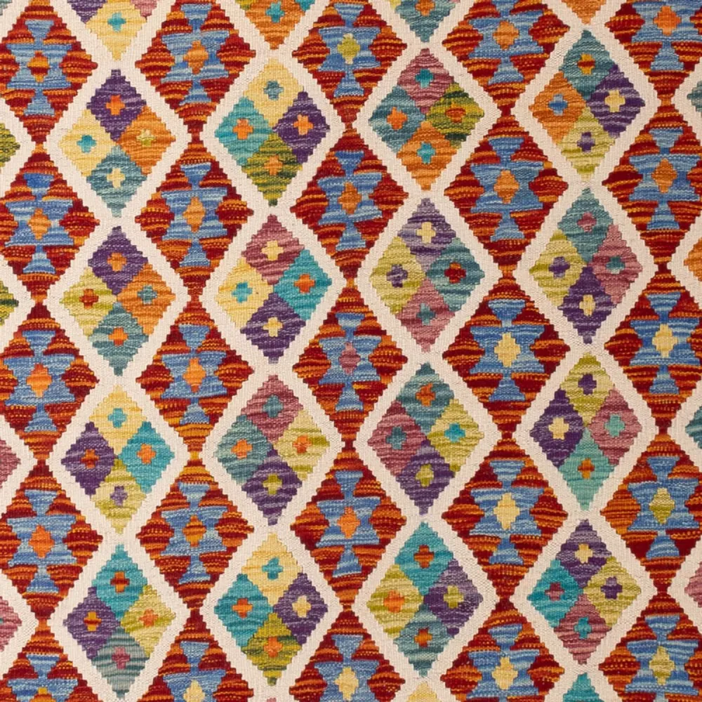 Kelimteppe - Splash - 307 x 205 cm - flerfarget