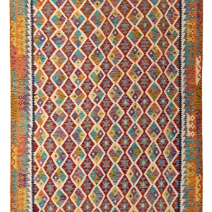 Kelimteppe - Splash - 307 x 205 cm - flerfarget