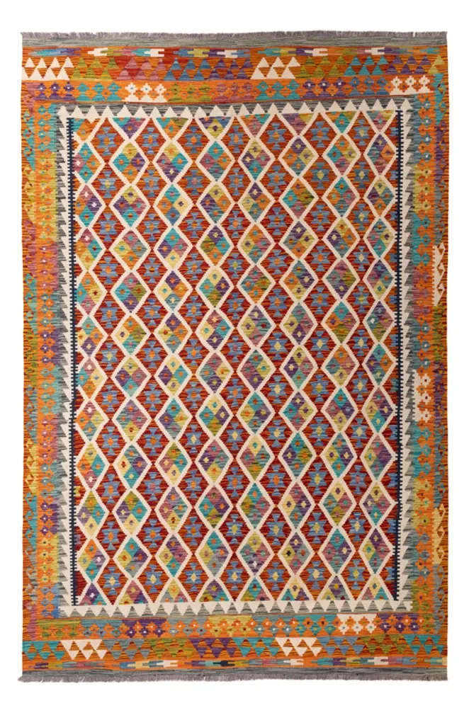 Kelimteppe - Splash - 307 x 205 cm - flerfarget