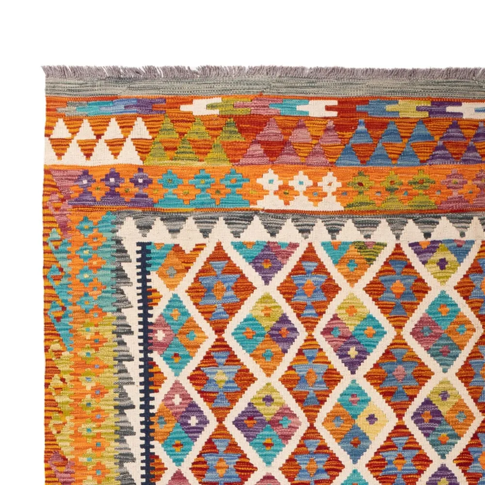 Kelimteppe - Splash - 307 x 205 cm - flerfarget