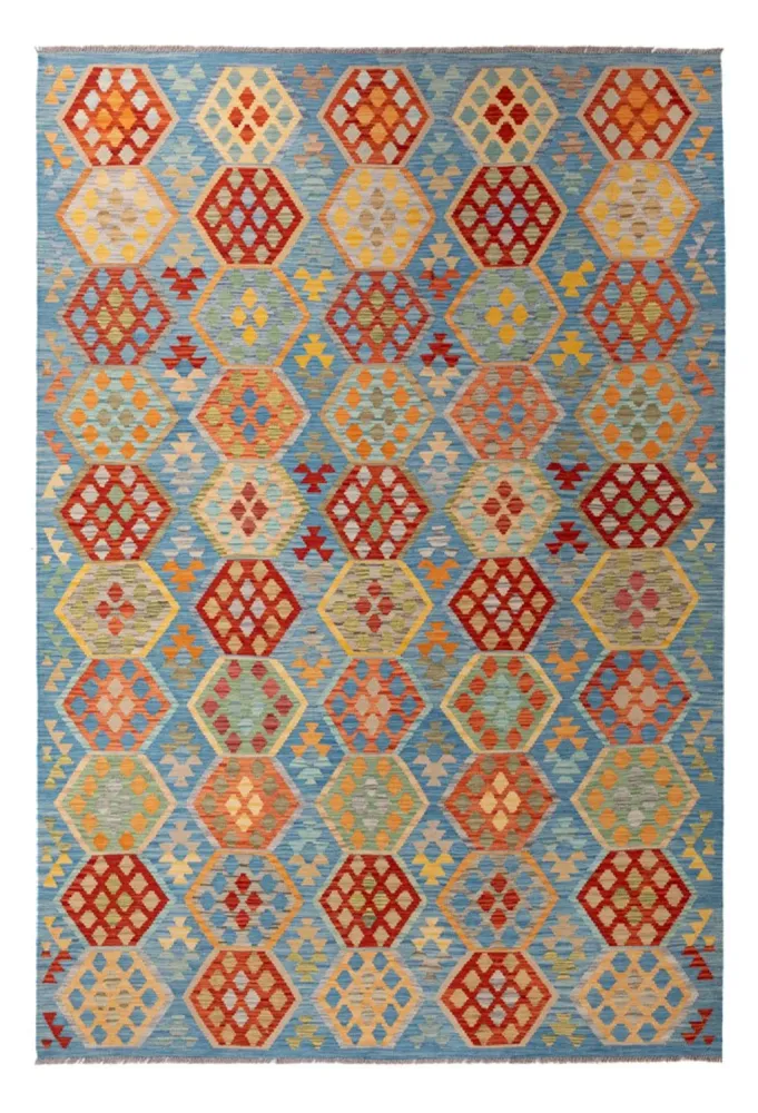 Kelimteppe - Splash - 310 x 207 cm - flerfarget