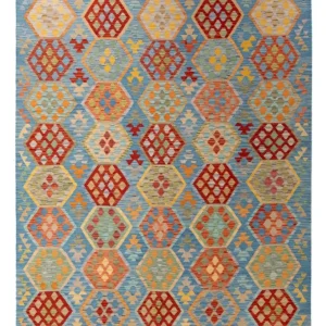 Kelimteppe - Splash - 310 x 207 cm - flerfarget