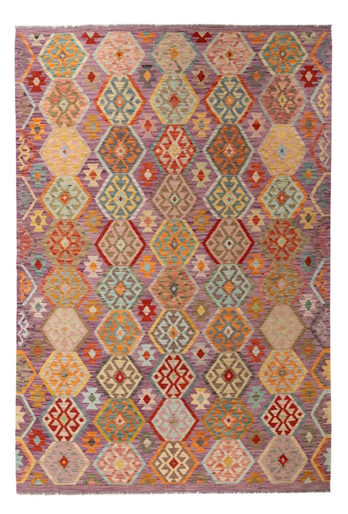 Kelimteppe - Splash - 311 x 207 cm - flerfarget