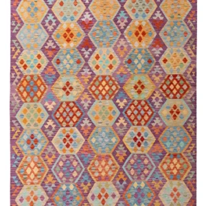 Kelimteppe - Splash - 313 x 206 cm - flerfarget
