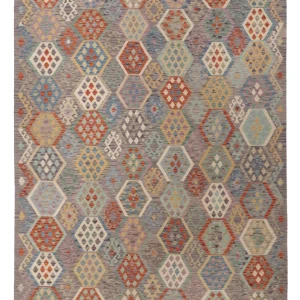 Kelimteppe - Splash - 344 x 255 cm - farget
