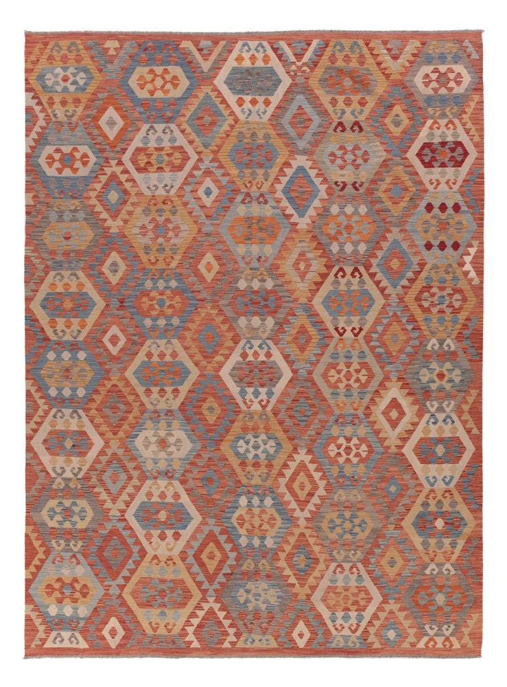 Kelimteppe - Splash - 348 x 257 cm - flerfarget