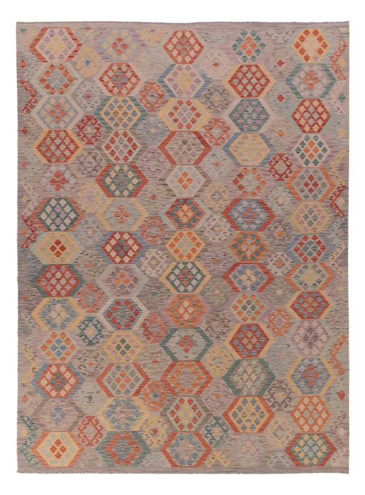 Kelimteppe - Splash - 352 x 255 cm - flerfarget
