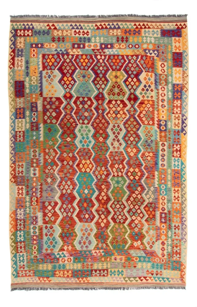 Kelimteppe - Splash - 359 x 247 cm - flerfarget