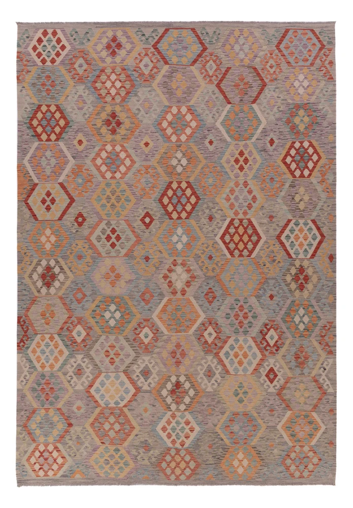 Kelimteppe - Splash - 367 x 256 cm - flerfarget