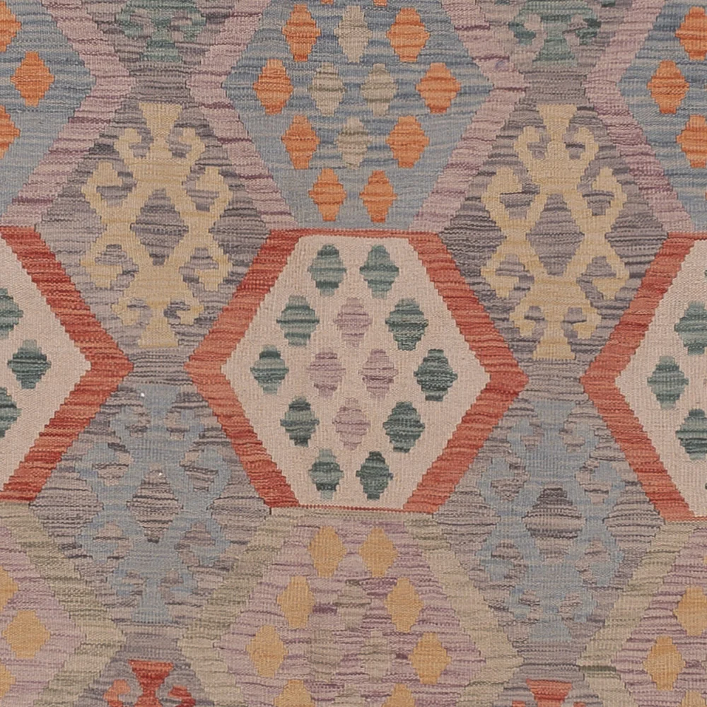 Kelimteppe - Splash - 380 x 281 cm - flerfarget
