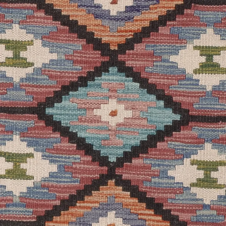 Kelimteppe - Splash square - 102 x 101 cm - flerfarget