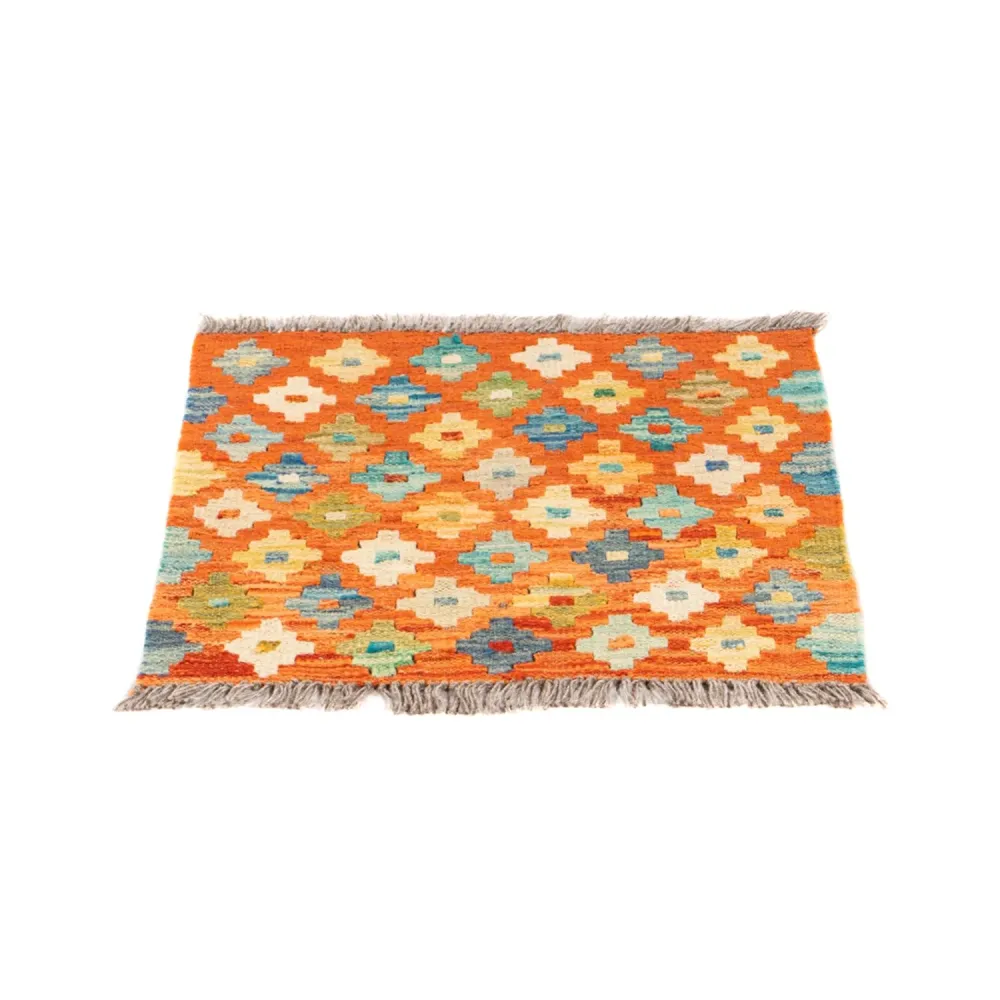 Kelimteppe - Splash square - 52 x 50 cm - flerfarget