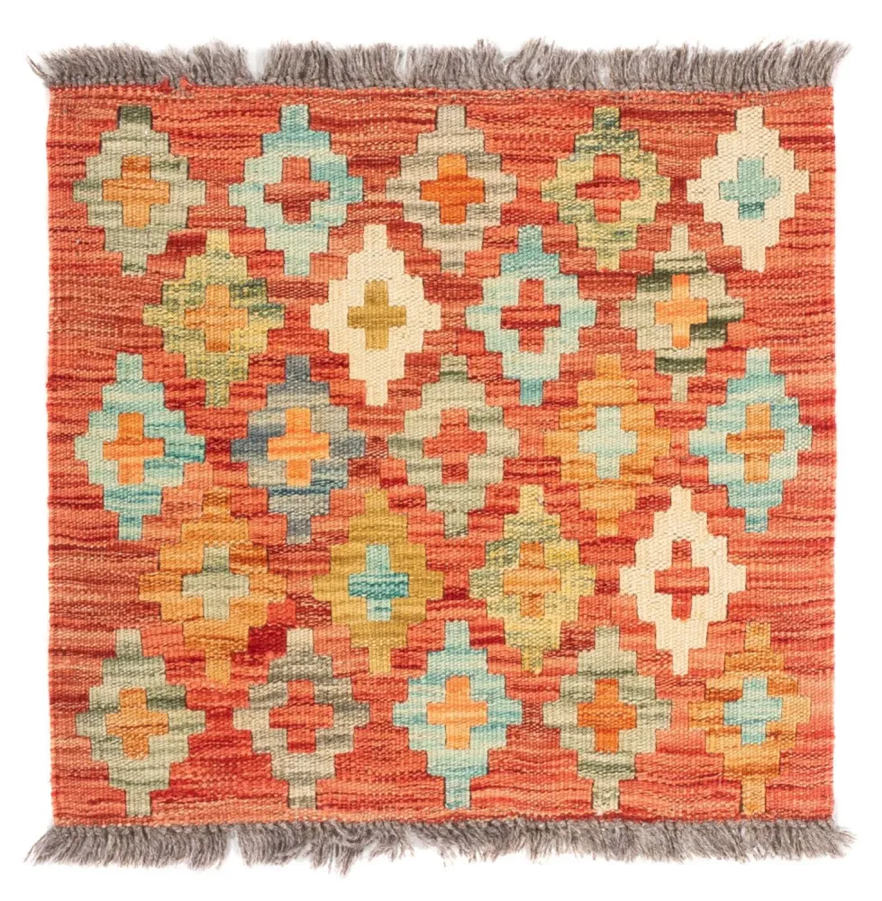 Kelimteppe - Splash square - 52 x 50 cm - flerfarget