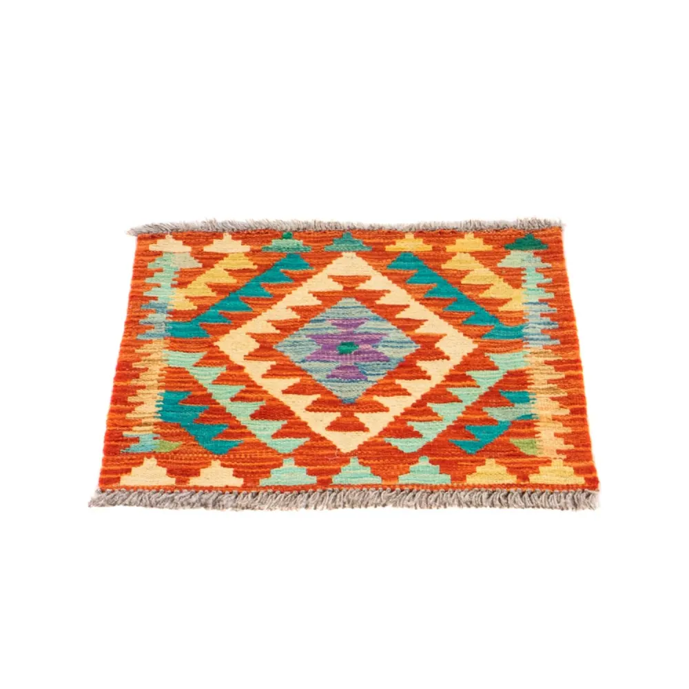 Kelimteppe - Splash square - 52 x 50 cm - flerfarget