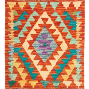 Kelimteppe - Splash square - 52 x 50 cm - flerfarget