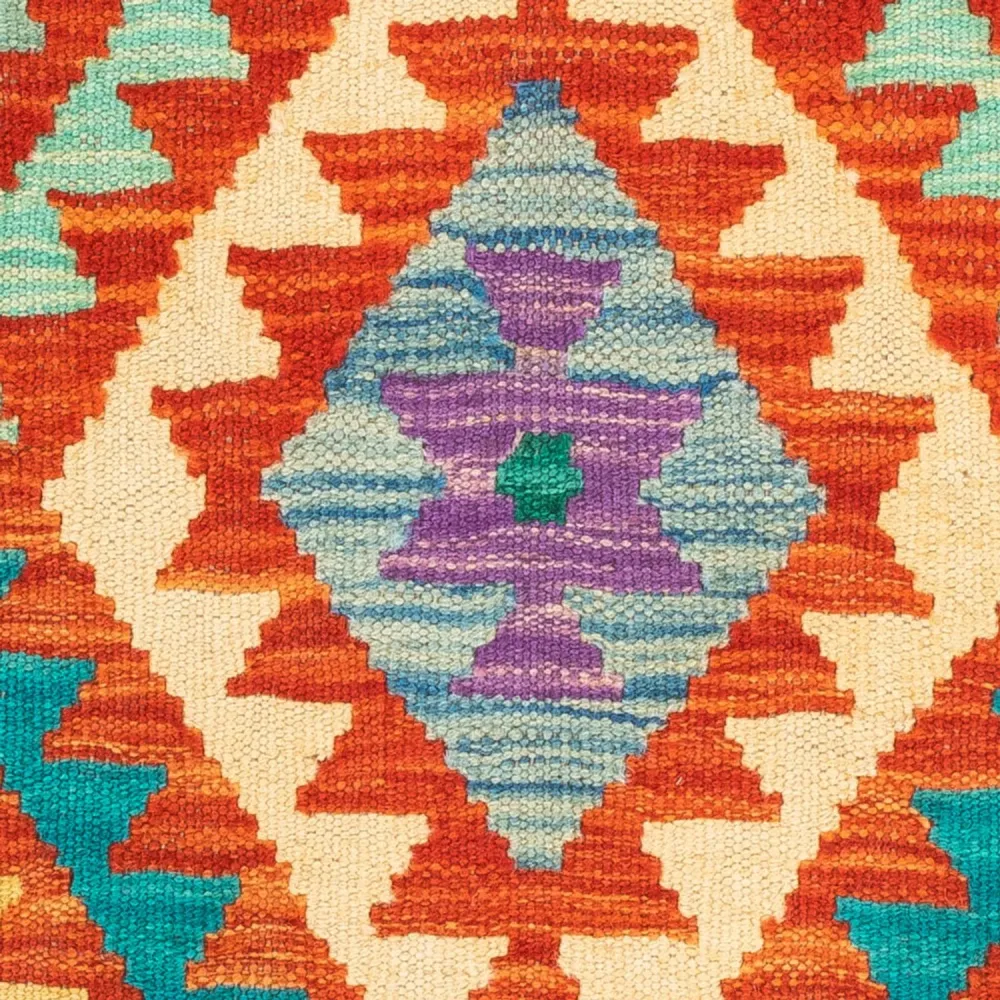 Kelimteppe - Splash square - 52 x 50 cm - flerfarget