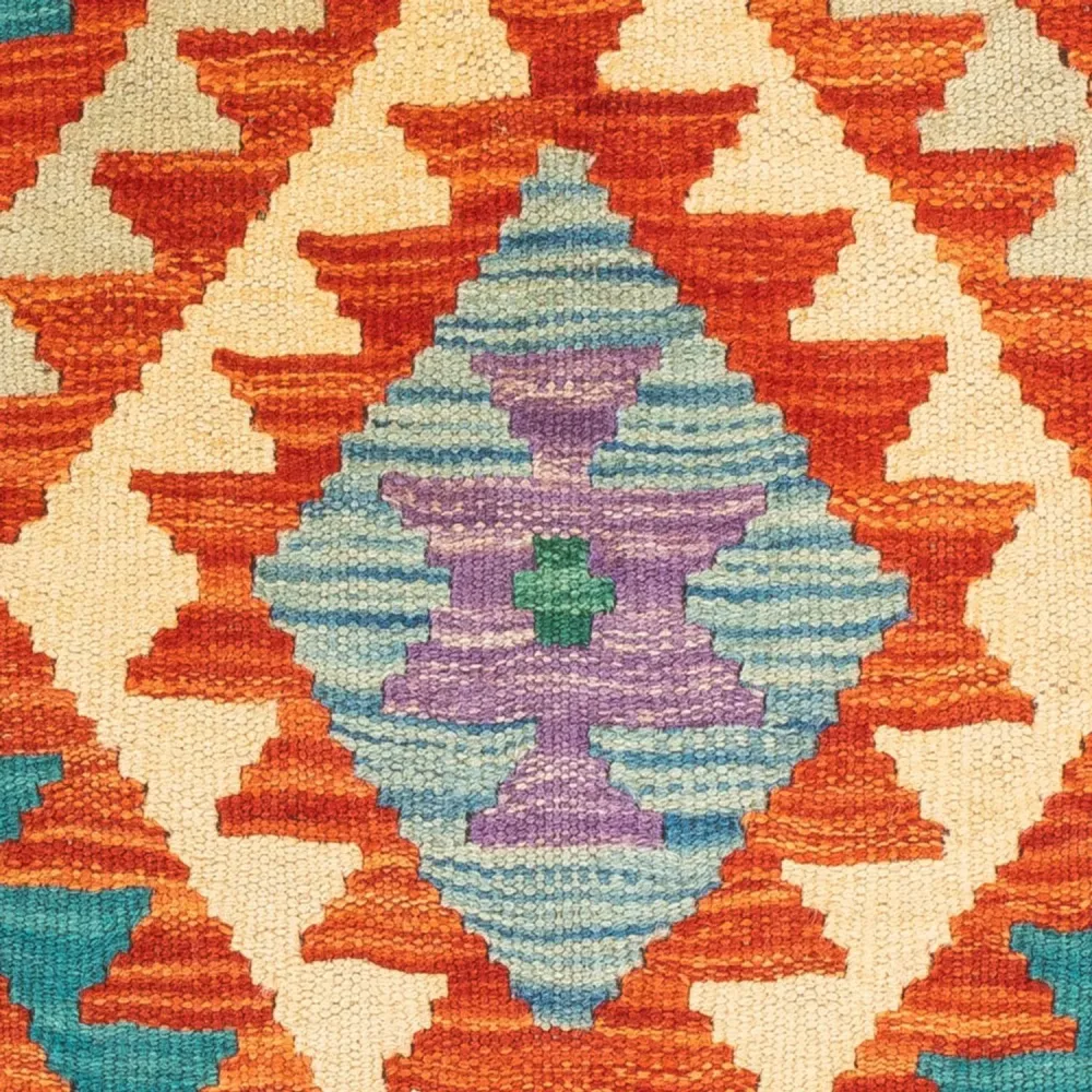 Kelimteppe - Splash square - 52 x 50 cm - flerfarget