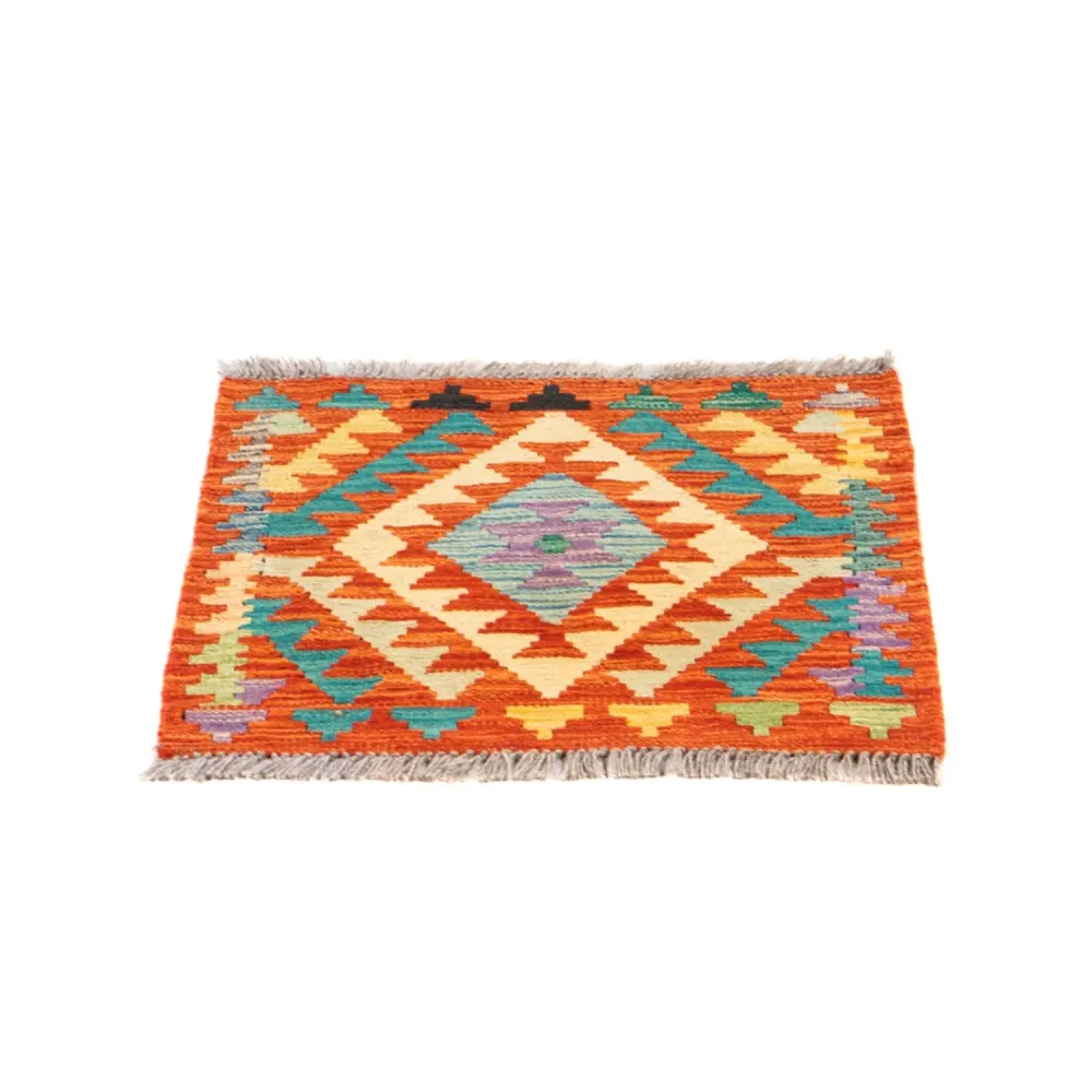 Kelimteppe - Splash square - 52 x 50 cm - flerfarget