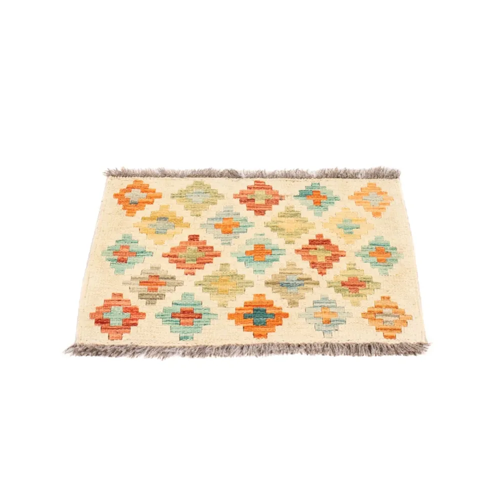 Kelimteppe - Splash square - 52 x 50 cm - flerfarget