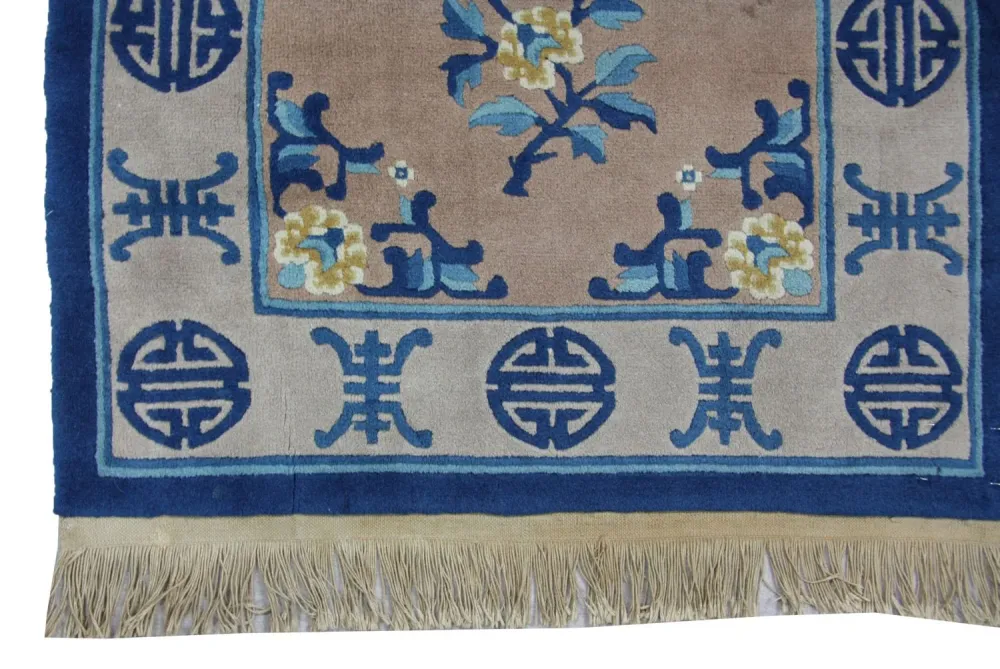 Kina-teppe - 152 x 91 cm - blå