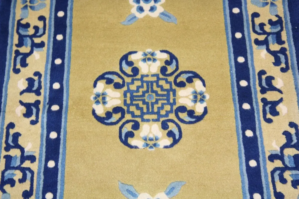 Kina-teppe - 152 x 76 cm - blå