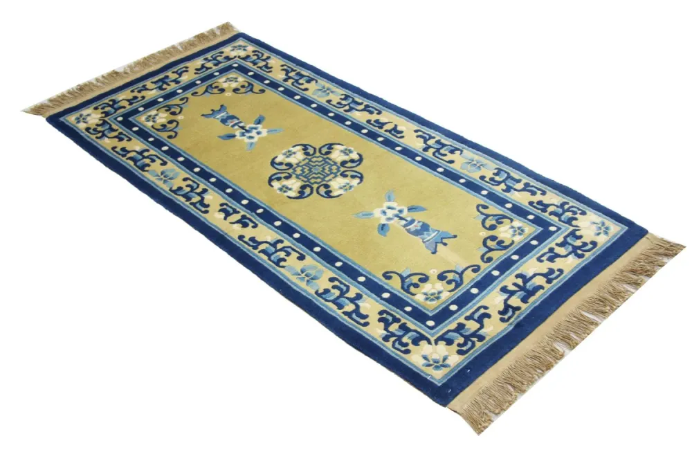 Kina-teppe - 152 x 76 cm - blå