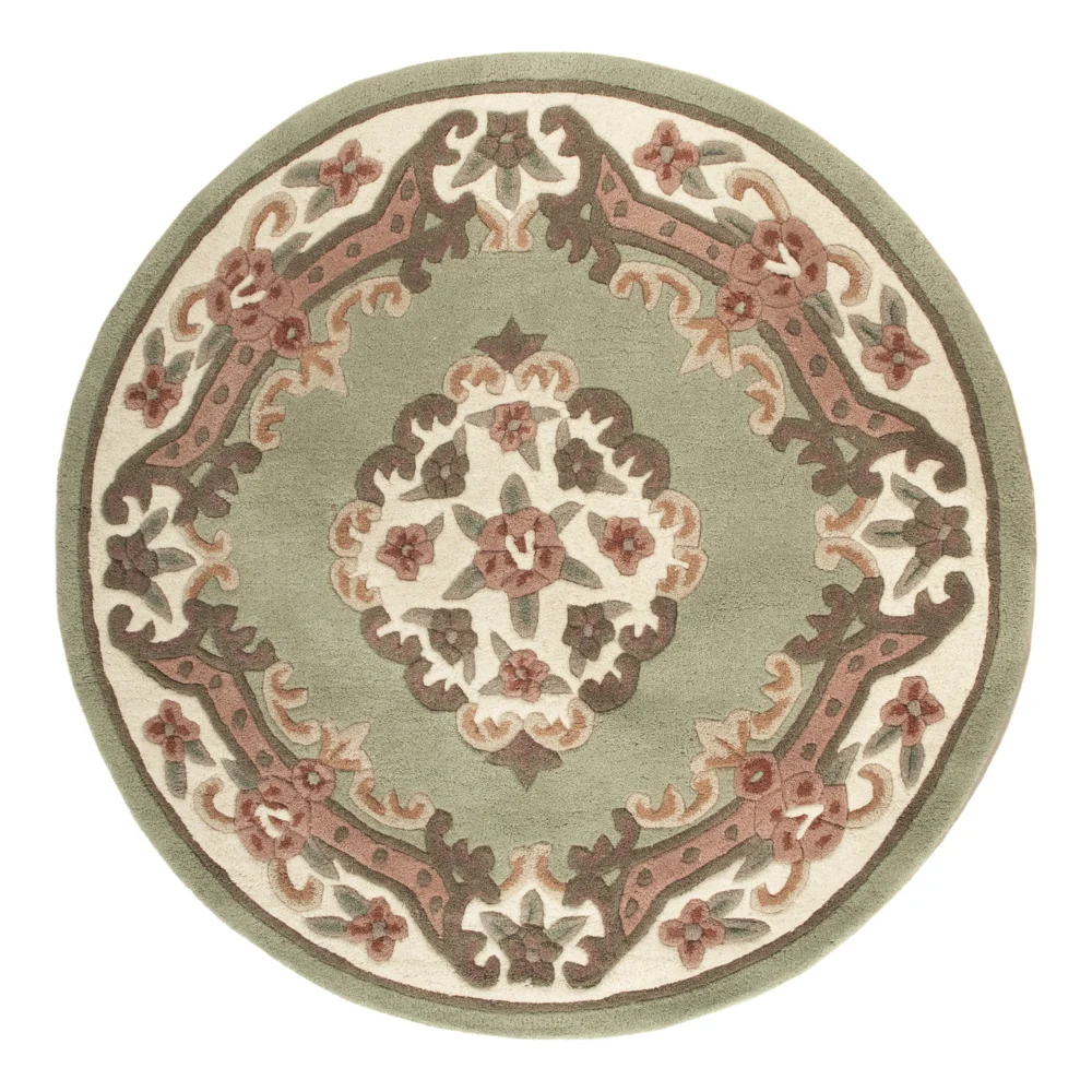 Kina-teppe rundt - 120 x 120 cm - flerfarget