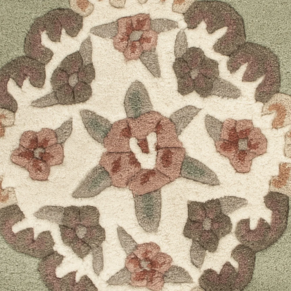 Kina-teppe rundt - 120 x 120 cm - flerfarget
