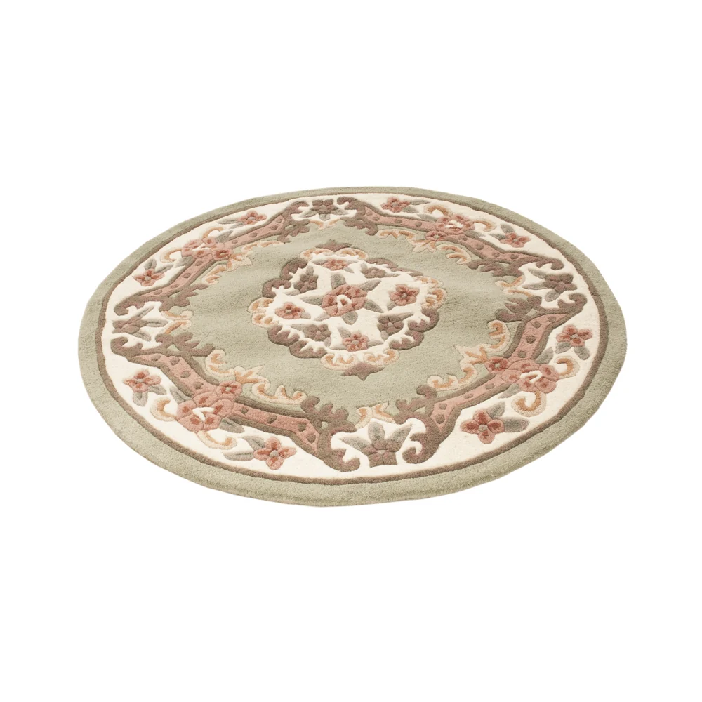 Kina-teppe rundt - 120 x 120 cm - flerfarget