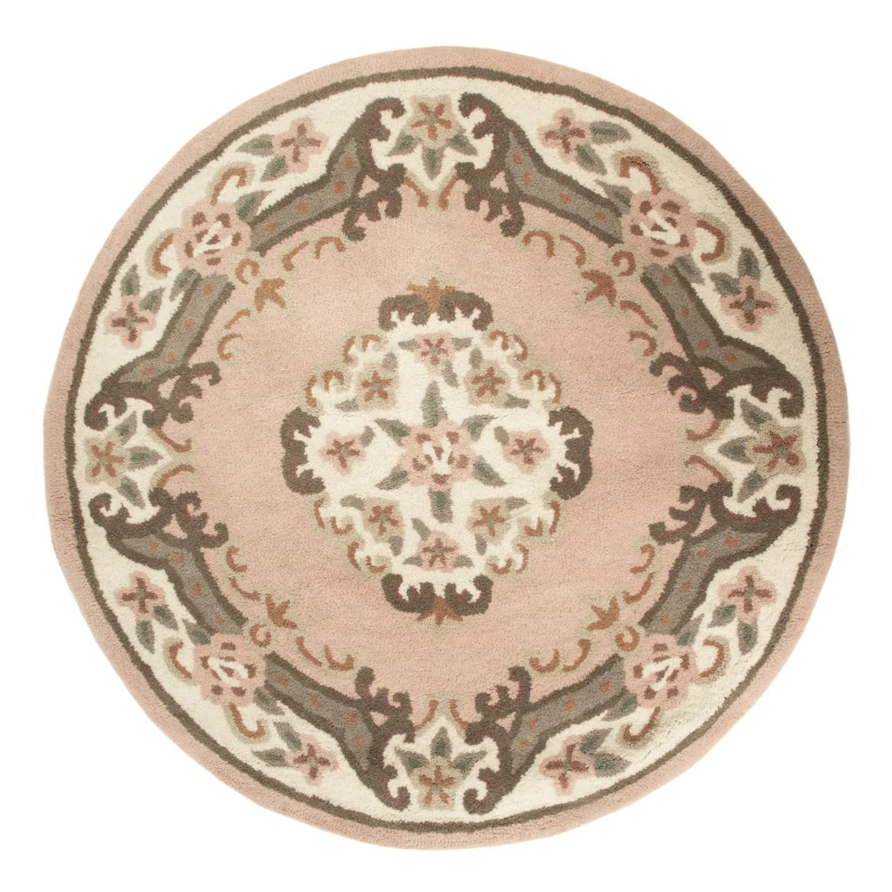 Kina-teppe rundt - 120 x 120 cm - flerfarget
