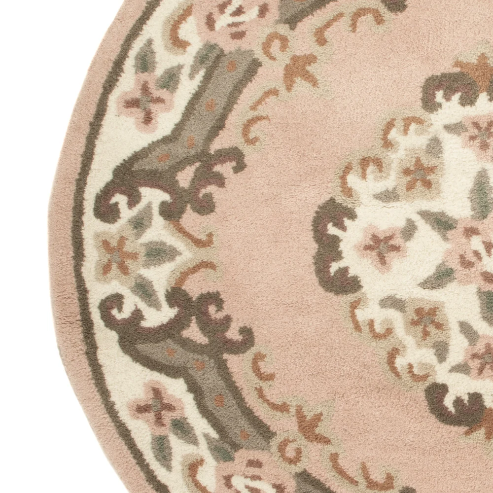 Kina-teppe rundt - 120 x 120 cm - flerfarget