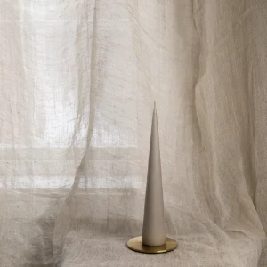 Kjeglelys 25 cm - Linen Grey