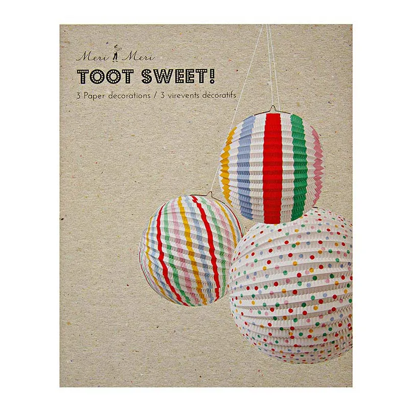 Lanterner Sweet Dekorasjon 3 stk.