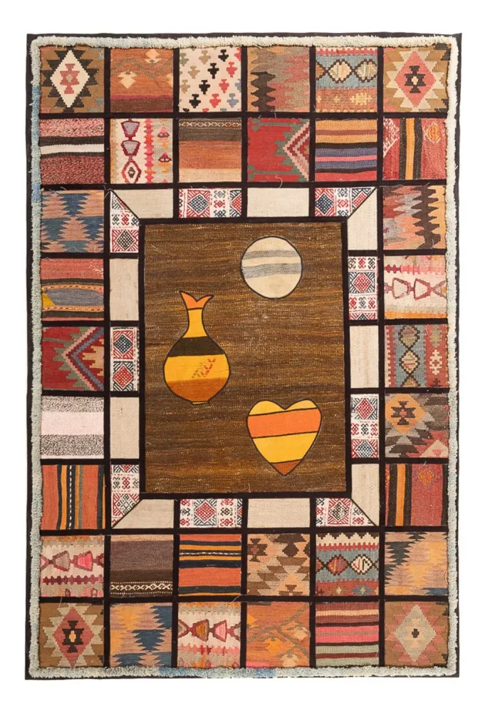 Lappeteppe - 200 x 135 cm - flerfarget