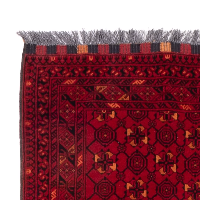 Løper Afghansk teppe - 277 x 89 cm - rød