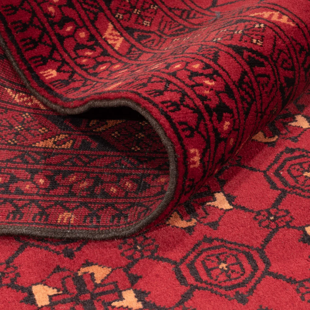 Løper Afghansk teppe - 277 x 89 cm - rød