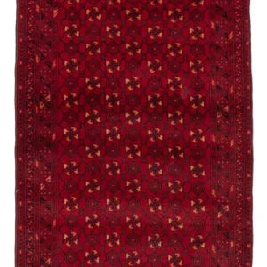 Løper Afghansk teppe - 277 x 89 cm - rød
