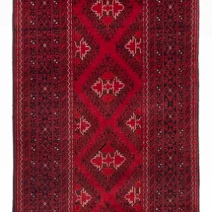 Løper Afghansk teppe - 283 x 82 cm - rød