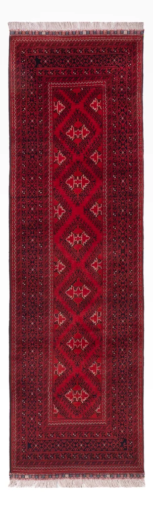 Løper Afghansk teppe - 283 x 82 cm - rød