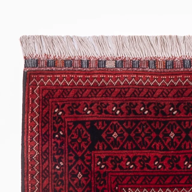 Løper Afghansk teppe - 283 x 82 cm - rød