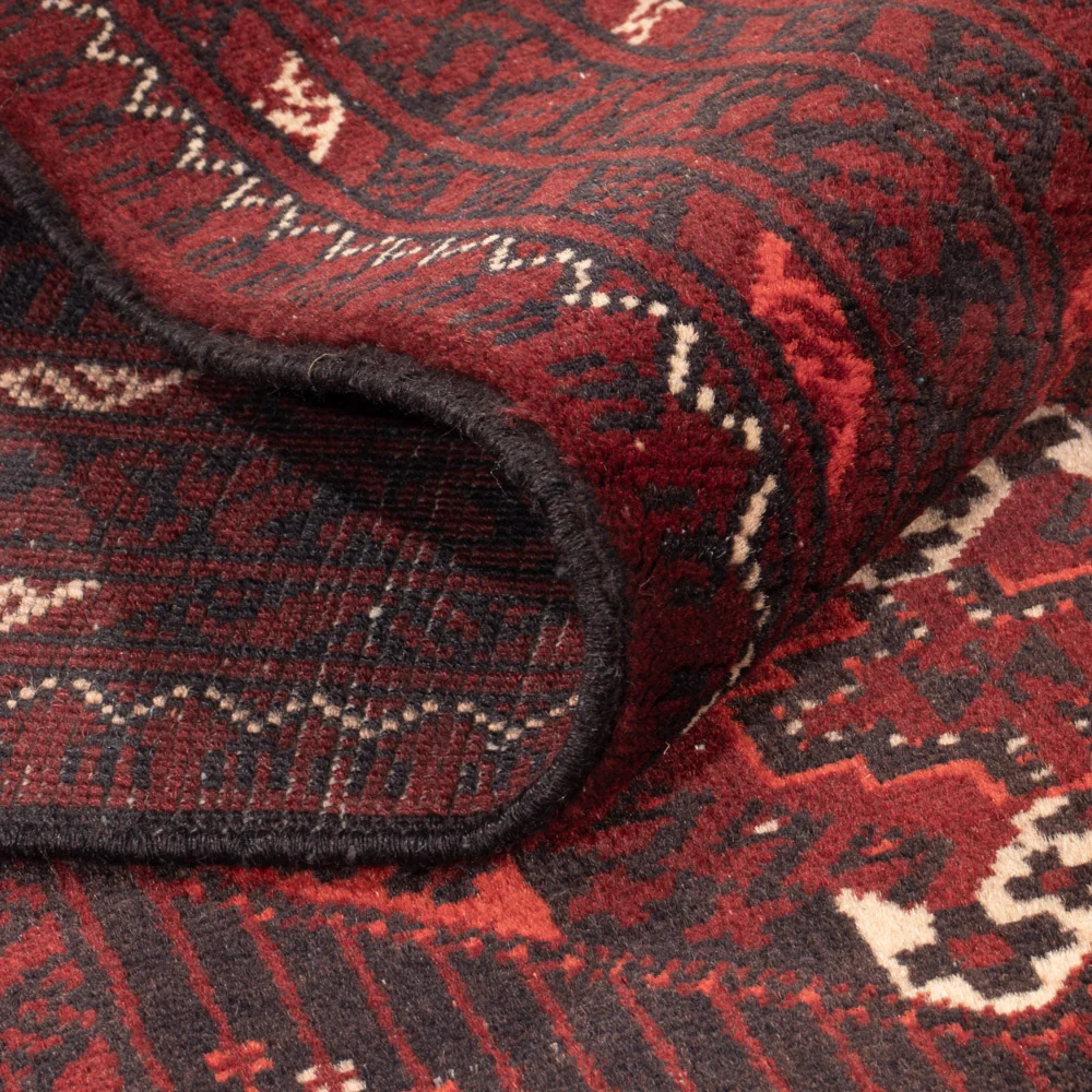Løper Afghansk teppe - 293 x 78 cm - rød