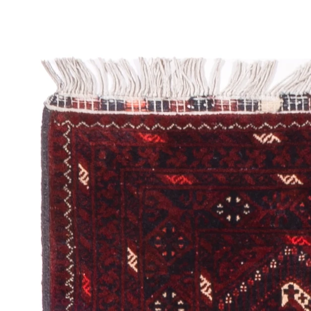 Løper Afghansk teppe - 300 x 79 cm - rød