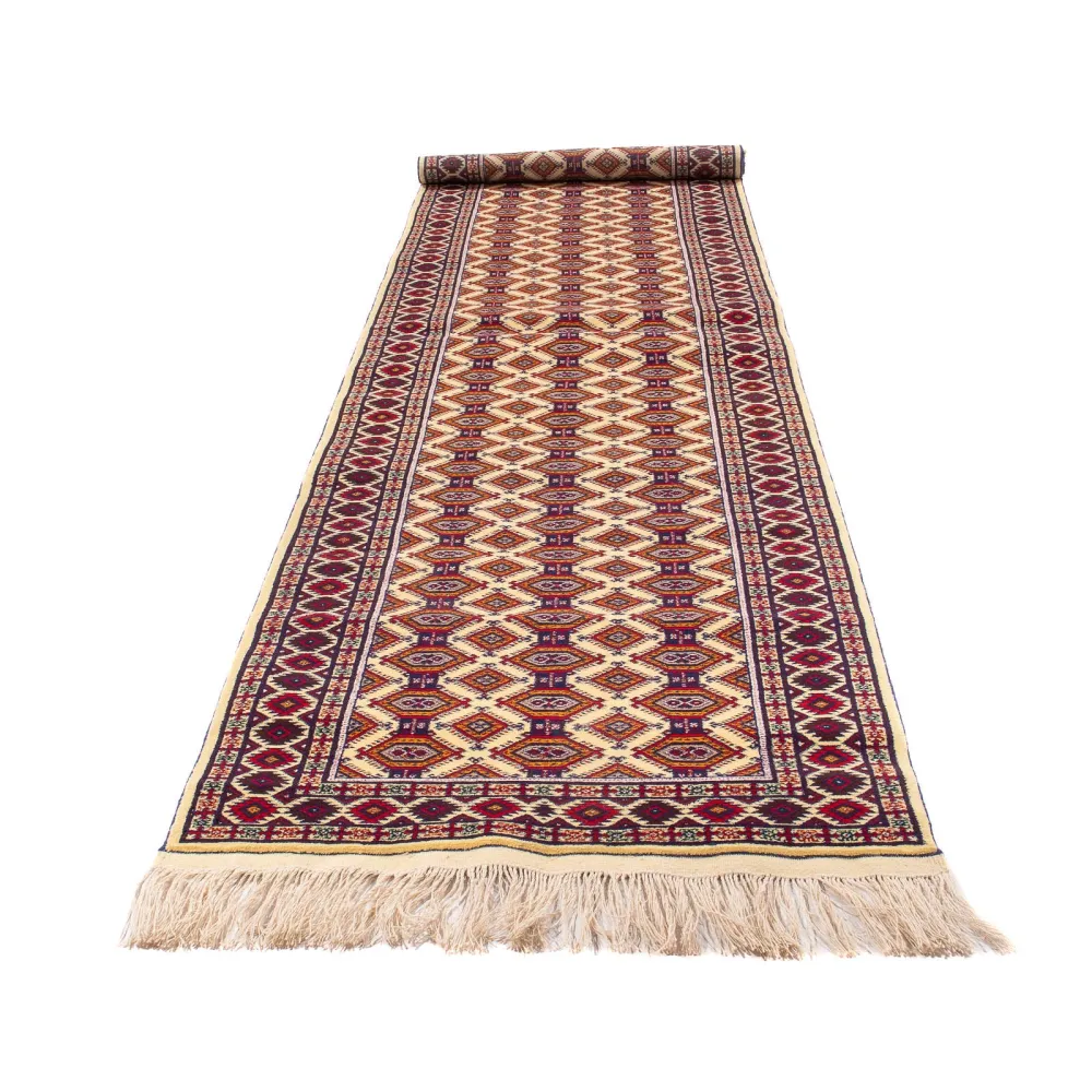 Løper Afghansk teppe - 390 x 90 cm - beige