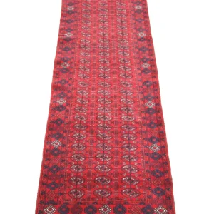 Løper Afghansk teppe - Bukhara - 278 x 83 cm - rød
