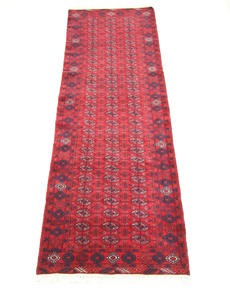 Løper Afghansk teppe - Bukhara - 278 x 83 cm - rød