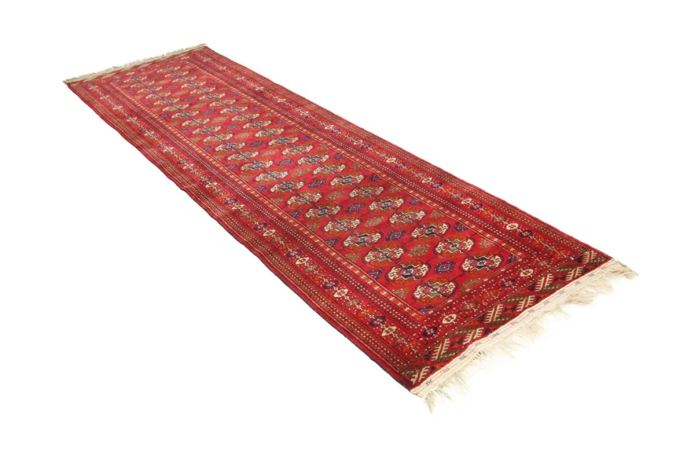 Løper Afghansk teppe - Bukhara - 285 x 88 cm - rød